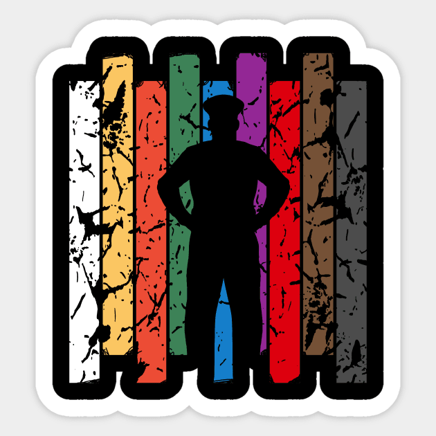 Correctional Officer Silhouette Sticker by LetsBeginDesigns